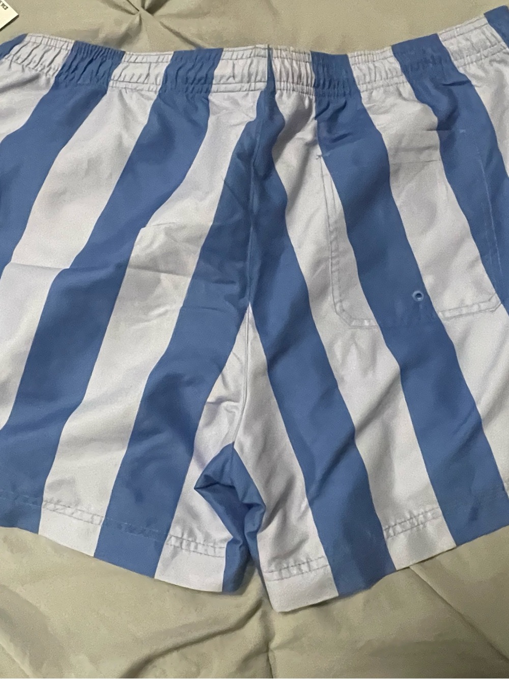 PacSun Blue & Light Blue Striped Swim Trunks, 7”